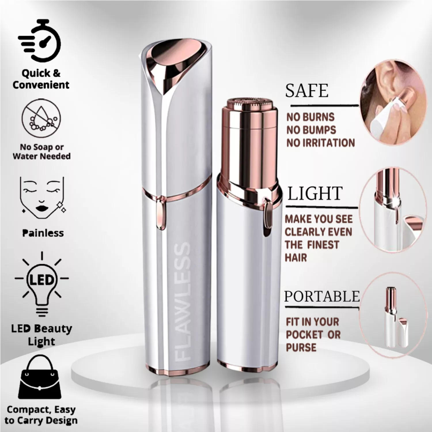 Flawless Rechargable Facial Trimmer