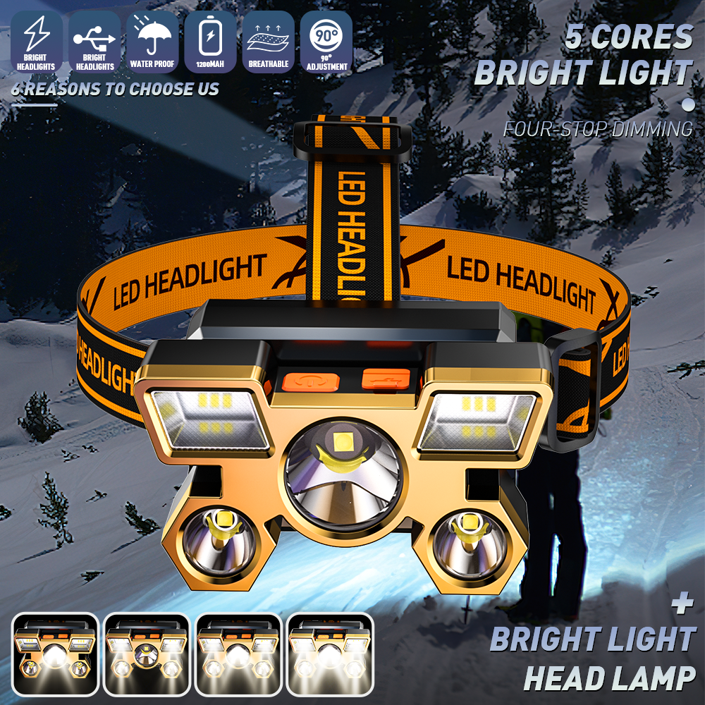 5 Led Rechargeable Headlamp image 2