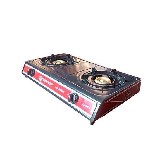 Earth Star Dual Burner Non-Stick Gas Cooker ES-424NDB image 2
