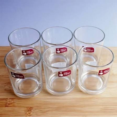 1 Pc Red Cherry Whiskey Glass Set - 225ml - 70085 image 3