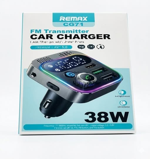 REMAX 38W FM Transmitter & Car Charger image 2