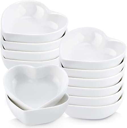 1 Pc Ceramic Sauce Dish Heart - 3 Inch image 2