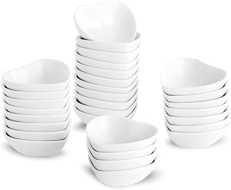 1 Pc Ceramic Sauce Dish Heart - 3 Inch